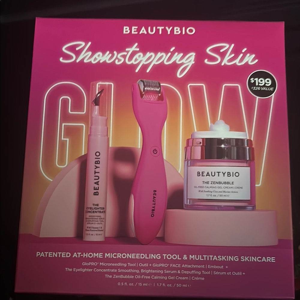 BeautyBio Skincare Set with Microneedling Tool